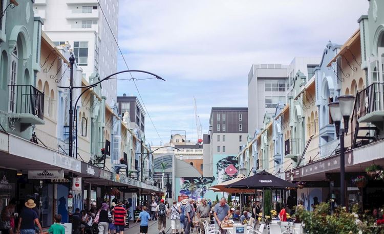 YHA Christchurch bustling new regent street strip